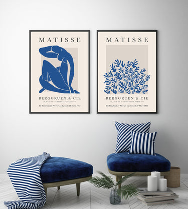 Matisse Botanical - Beige Blue - D'Luxe Prints