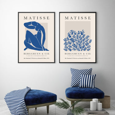 Matisse Botanical - Beige Blue - D'Luxe Prints
