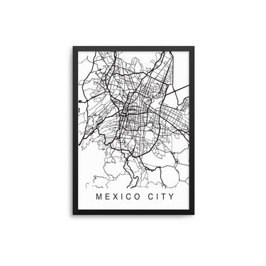 Mexico City Outline Map - D'Luxe Prints