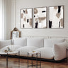 Mocha Strokes Trio Set - D'Luxe Prints