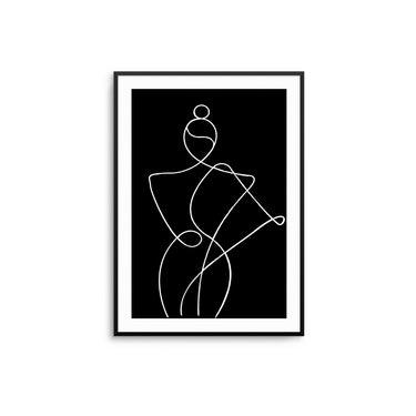 Monochrome Abstract Woman IIII - D'Luxe Prints