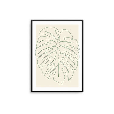 Monstera Leaf - Beige | Green - D'Luxe Prints
