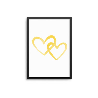 Mustard Yellow Hearts - D'Luxe Prints