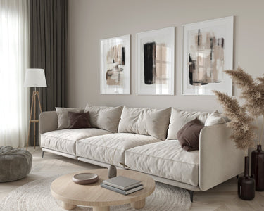 Muted Neutral Strokes III - D'Luxe Prints