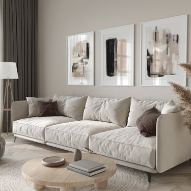 Muted Neutral Strokes Trio Set - D'Luxe Prints