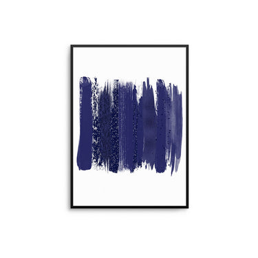 Navy Blue Brush Strokes II - D'Luxe Prints