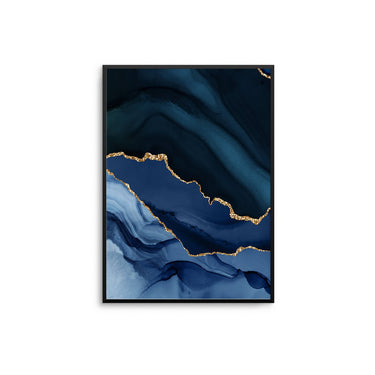 Navy Blue & Gold Agate - D'Luxe Prints