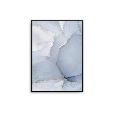 Navy Blue Gold Ink Abstract III - D'Luxe Prints