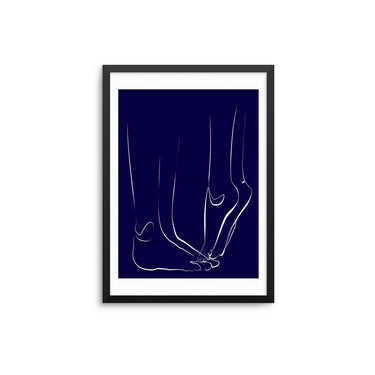 Navy Blue Tip Toes Outline - D'Luxe Prints