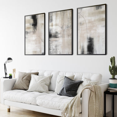 Neutral Abstract Trio Set - D'Luxe Prints