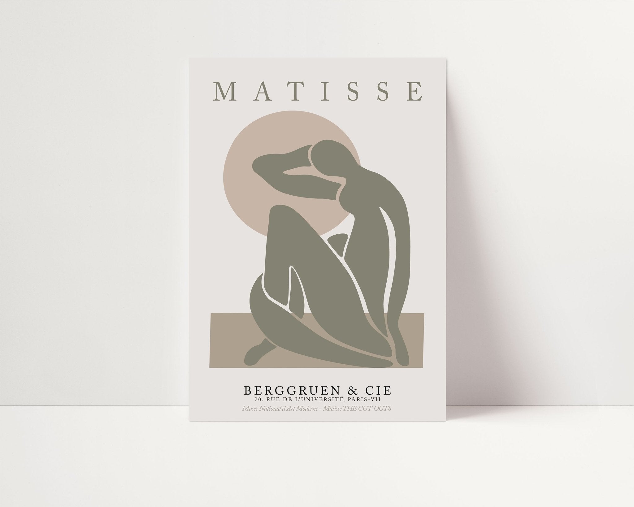 Olive & Beige Matisse Pose - D'Luxe Prints