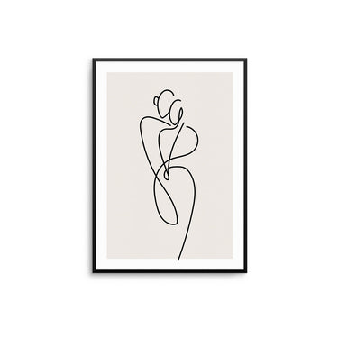 One Line Lovers - Beige - D'Luxe Prints