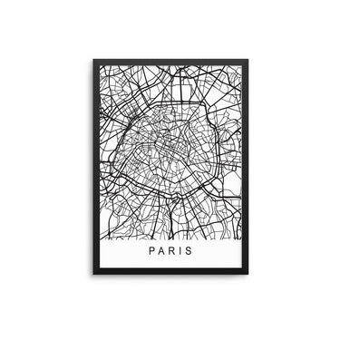 Paris City Outline Map - D'Luxe Prints