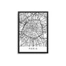 Paris City Outline Map - D'Luxe Prints