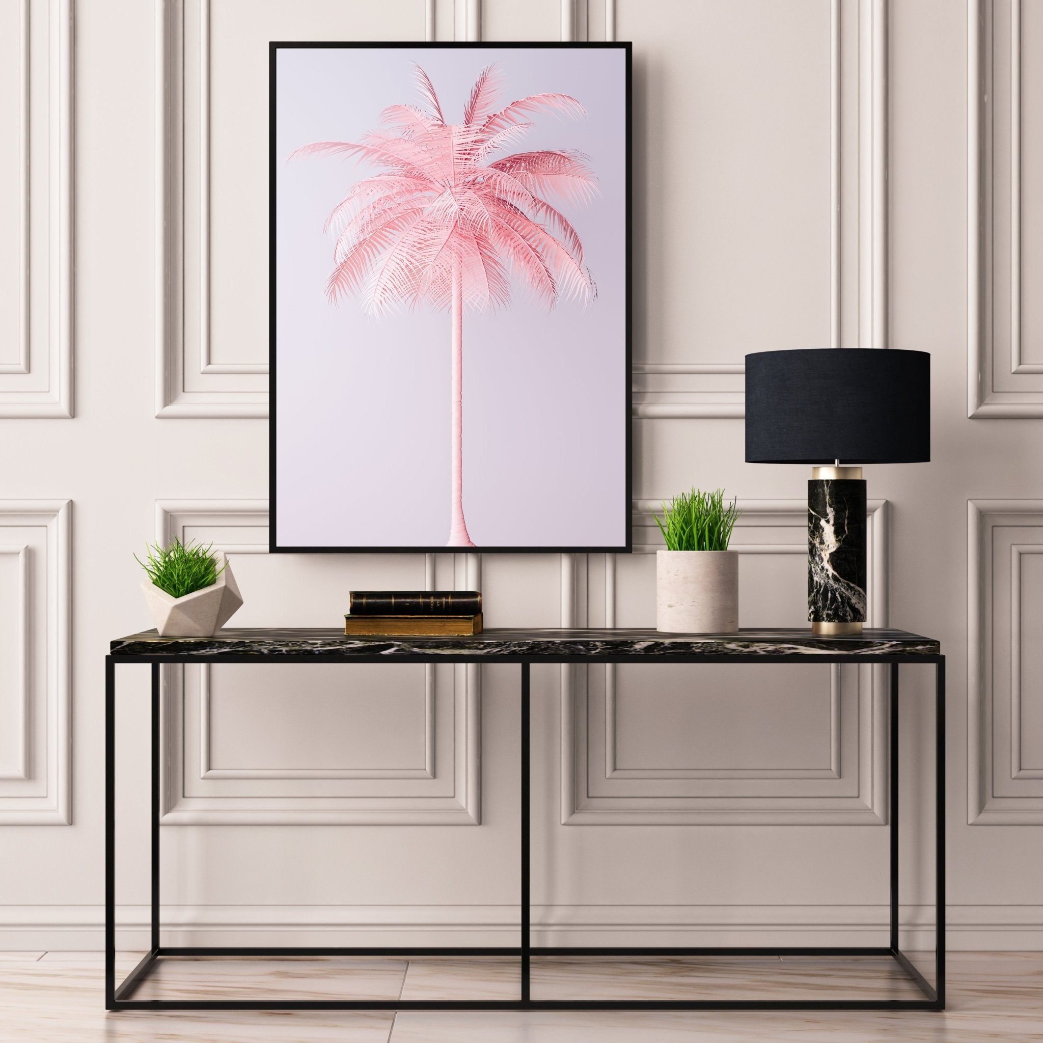 Pink palm tree lamp deals