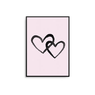 Pink | Black Hearts - D'Luxe Prints