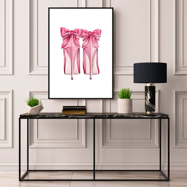 Pink Bow Heels - D'Luxe Prints