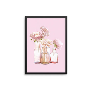 Pink Flowers Vase - D'Luxe Prints