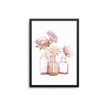 Pink Flowers Vase - D'Luxe Prints
