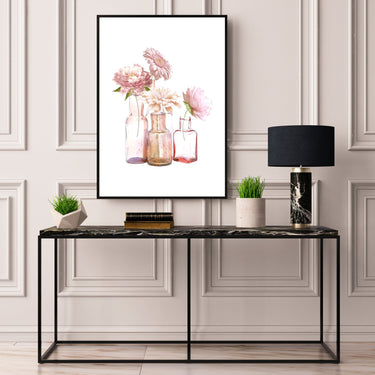 Pink Flowers Vase - D'Luxe Prints