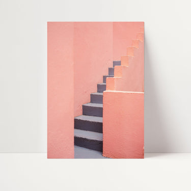 Pink Grey Staircase Poster - D'Luxe Prints