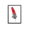Red Black & White Feather - D'Luxe Prints