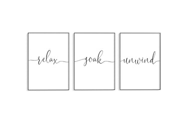 Relax Soak Unwind Trio Set - D'Luxe Prints