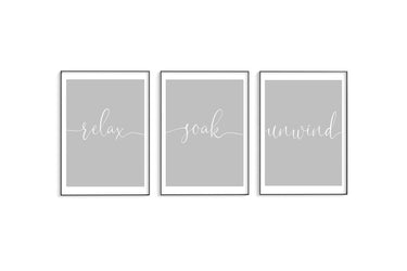 Relax Soak Unwind Trio Set II - D'Luxe Prints