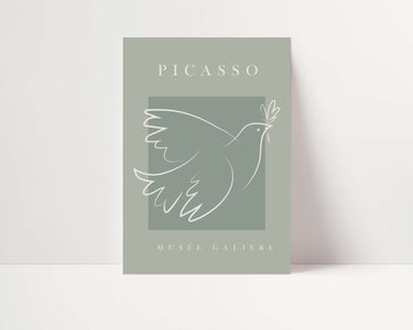 Sage Picasso Dove Poster - D'Luxe Prints