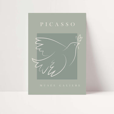 Sage Picasso Dove Poster - D'Luxe Prints