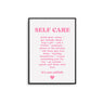 Self Care Checklist Poster - D'Luxe Prints