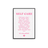 Self Care Checklist Poster - D'Luxe Prints