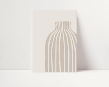 Striped Vase Poster - D'Luxe Prints