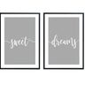 Sweet Dreams II Grey / White Set - D'Luxe Prints