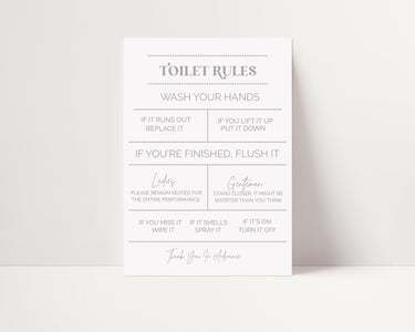 Toilet Rules - D'Luxe Prints