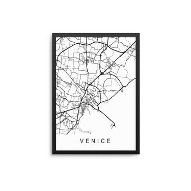 Venice Outline Map - D'Luxe Prints