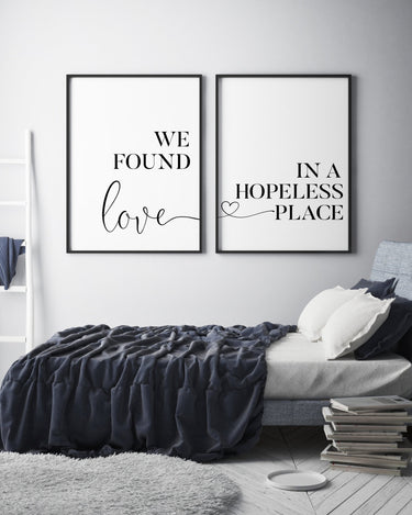 We Found Love In A Hopeless Place Set - D'Luxe Prints