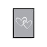 White on Grey Hearts - D'Luxe Prints