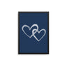 White on Navy Blue Hearts - D'Luxe Prints