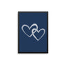 White on Navy Blue Hearts - D'Luxe Prints