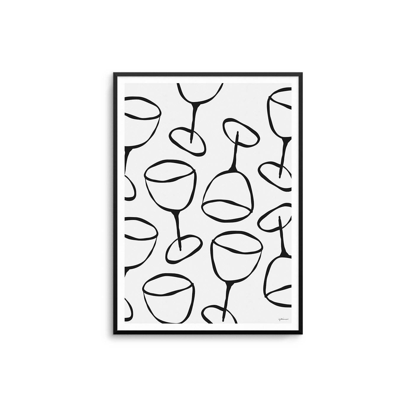 Wine Glasses Poster - D'Luxe Prints