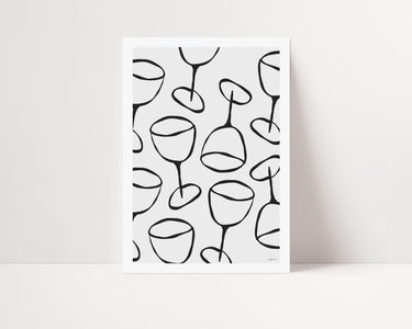 Wine Glasses Poster - D'Luxe Prints