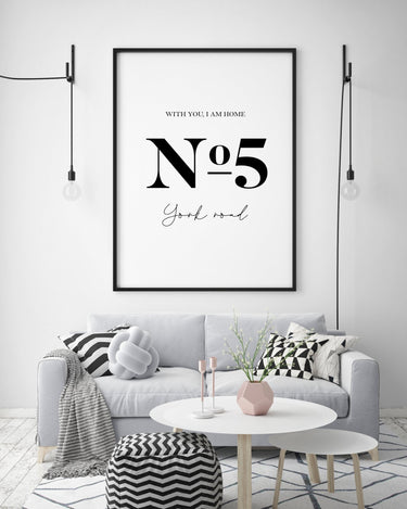 With You I Am Home - Personalised - D'Luxe Prints