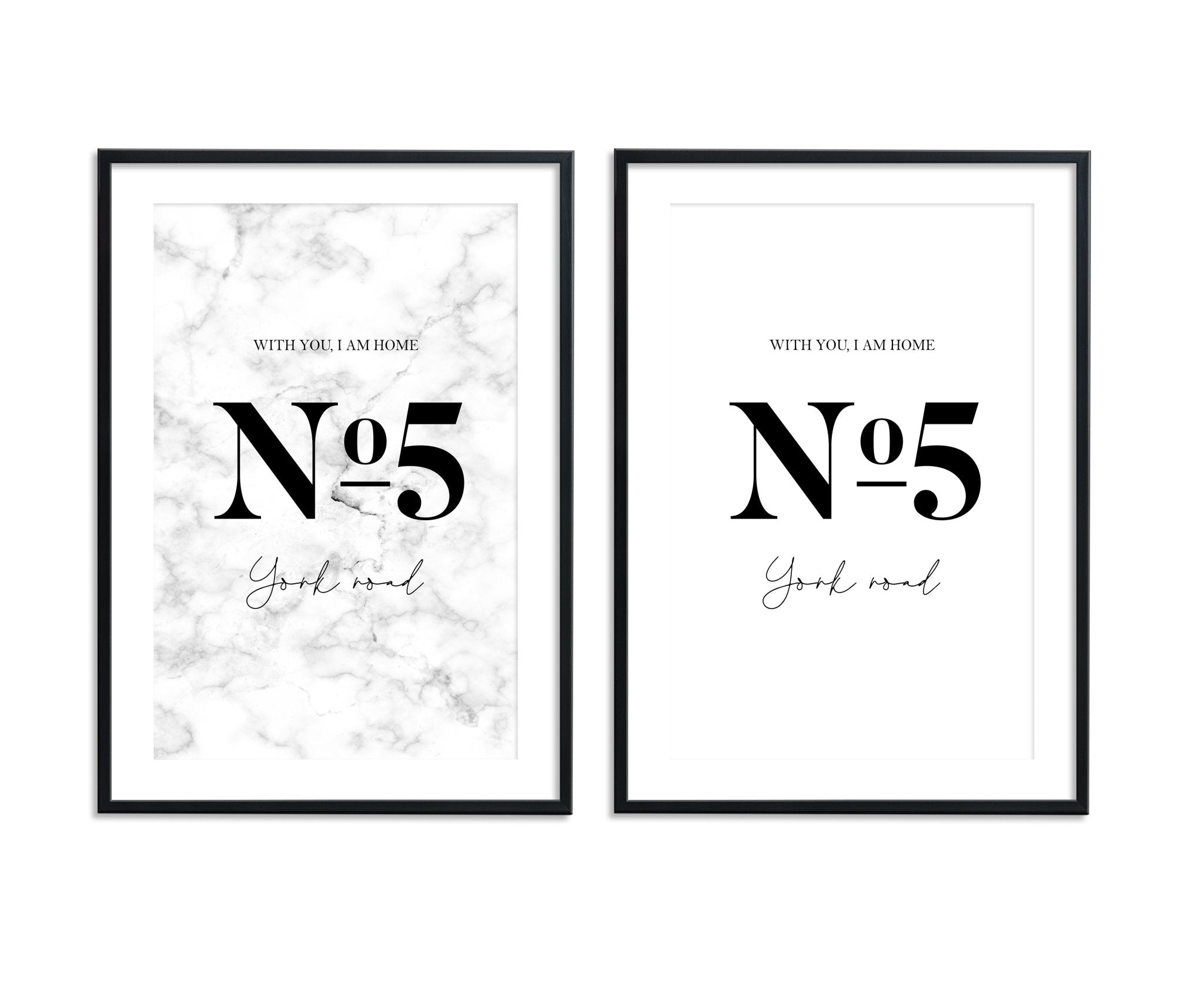 With You I Am Home - Personalised - D'Luxe Prints