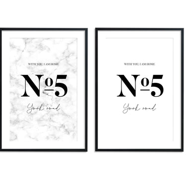 With You I Am Home - Personalised - D'Luxe Prints